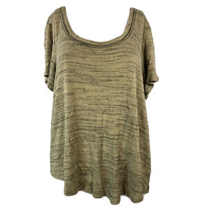 Pure + Good Anthropologie Shirt Womens Sz L Short Sleeve Scoop‎ Neck T Shirt